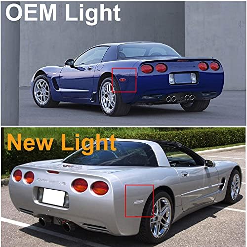 Xınctaı LED arka çamurluk Yan ışaretleyici ışık dönüş sinyal lambası ıle Uyumlu Chevrolet Chevy Corvette C5 Z06 1997 1998 1999