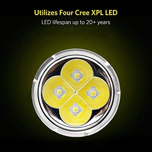 YXYX Işıldak BLF Q8 4XPL 5000lm Güçlü LED el feneri 18650 Profesyonel ışıldak Çoklu Çalışma Prosedürü Gemi ışıldak (Gövde Rengi: