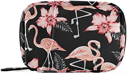 Tropikal Pembe Flamingo Hap Durumda, taşınabilir Haftalık Seyahat Hap Kutusu Çanta Konteyner 7 Gün Hap Organizatör Vitamini Takviyesi