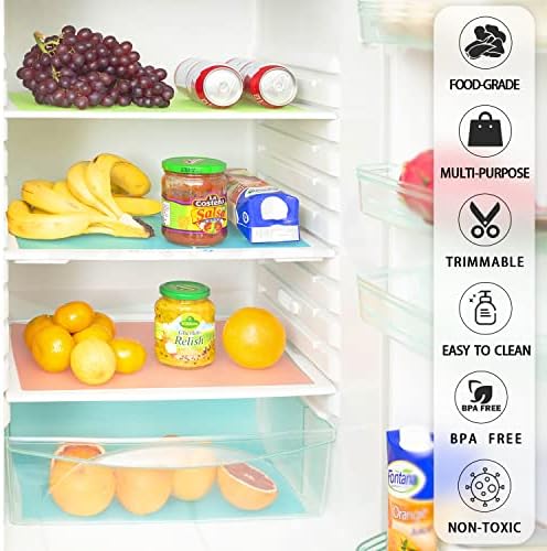 8 Adet Buzdolabı Gömlekleri, MayNest Yıkanabilir Paspaslar Kapakları Pedleri, Ev Mutfak Alet Aksesuarları Organizasyon için Üst