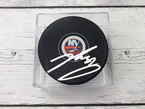 Joshua Ho Sang İmzalı İmzalı NY New York Adalıları Hokey Diski d-İmzalı NHL Diskleri