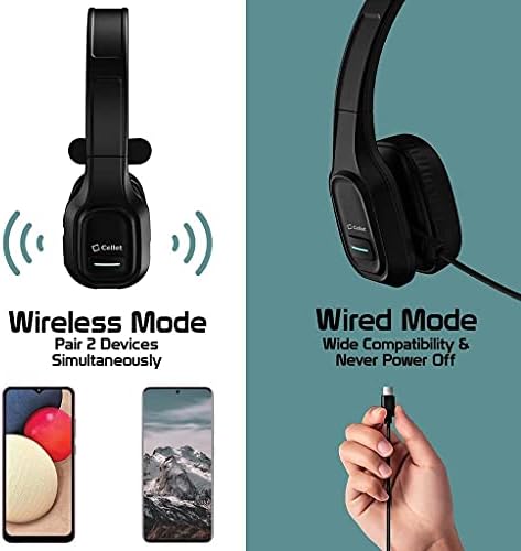 PRO Kablosuz Kulaklık Boom ile Motorola Kenar X30 için Çalışır Çift V5.0 Bluetooth Artı 3.5 mm 1/8 Yedek Teleferik Kamyon Şoförü