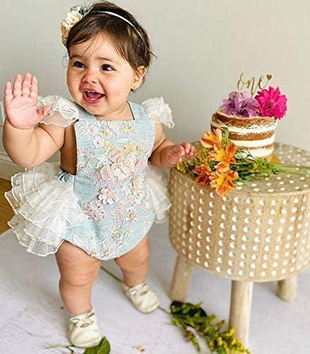 2 Adet Yenidoğan Bebek Kız Dantel Ruffles Kollu Bodysuits Backless Tulum Giyim Romper Seti
