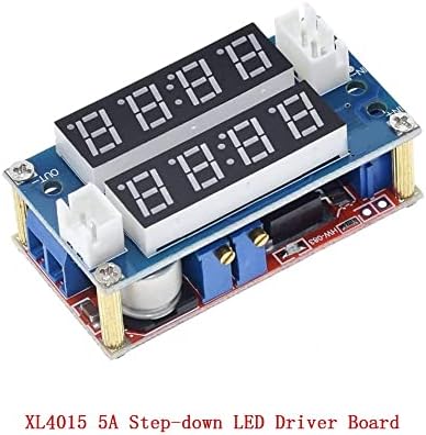 FEJWNG 2 in 1 XL4015 5A Ayarlanabilir Güç CC/CV Adım-Aşağı Şarj Modülü LED Sürücü Voltmetre Ampermetre Sabit Akım Sabit Gerilim