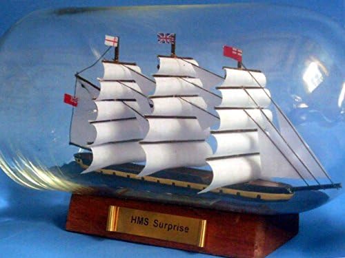 Hampton Denizcilik Ustası ve Komutanı HMS Sürpriz Model Gemi Cam Şişede, 11