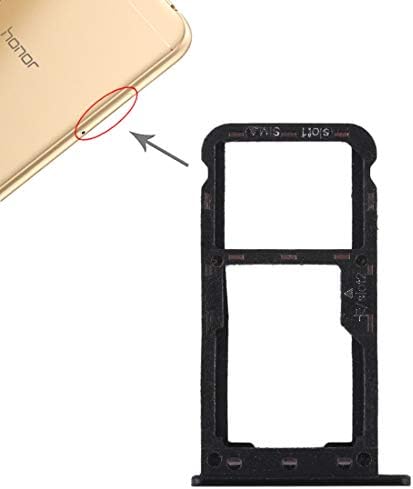 CHENZHIQIANG Cep Telefonu Tamir Parçaları Yedek SIM Kart Tepsi + SIM Kart Tepsi/Micro SD Kart ıçin Huawei Keyfini 7 (Siyah) (Renk: