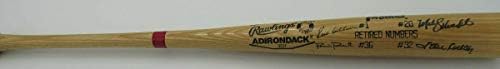 Phillies Bat,4 Emekli Schmidt,Carlton,Ashburn, Roberts JSA 142452 tarafından imzalandı - İmzalı MLB Yarasaları