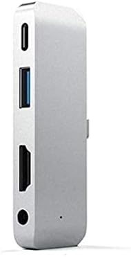 JUTHF USB Tip-C Mobil Pro Hub Adaptörü ile USB-C PD Şarj USB 3.0 ve 3.5 mm Kulaklık Jakı Tablet Hub (Renk: B)