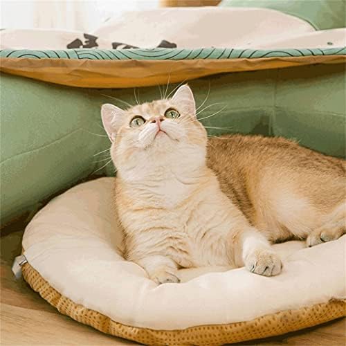 GUTİAN Kediler Tünel Evi ile Ayrılabilir Yastık Katlanabilir Kediler Yatak ile Interaktif Topu Yavru Çöp Küçük Köpek Oyuncak