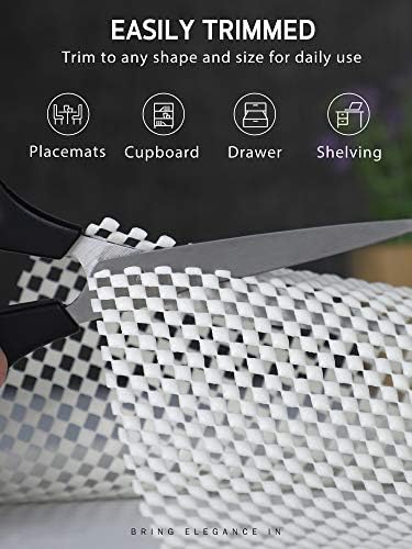 Syntus Kaymaz Alan Kilim Pedi, 5 × 7 Ft Ekstra Kalın Tutucu Ped Sert Yüzeyli Zeminler için Koruyucu Yastıklama Pedi, Beyaz