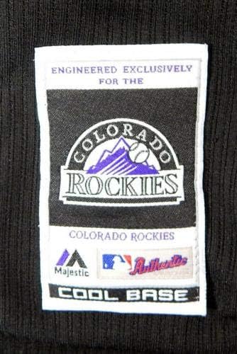 2014-15 Colorado Rockies 56 Oyun Kullanılmış Siyah Forma BP ST DP01994 - Oyun Kullanılmış MLB Formaları