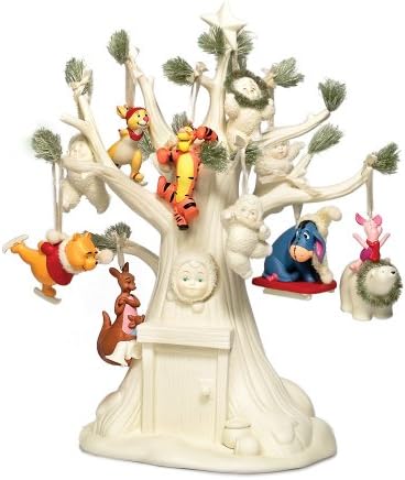 Bölüm 56 Snowbabies Konuk Koleksiyonu Çok Pooh Noel Ağacı ve Süs Seti