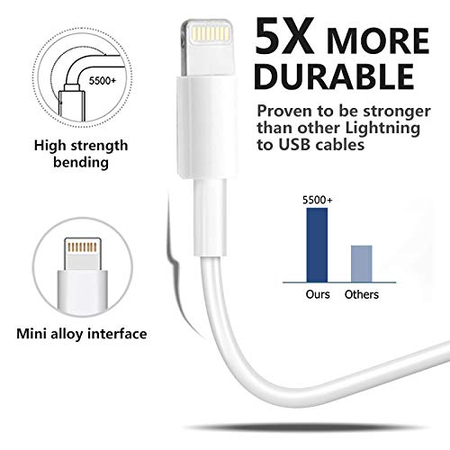 4 Paketi Orijinal [Apple MFi Sertifikalı] Şarj Yıldırım USB kablosu Uyumlu iPhone 13/12/11 Pro/11 / XS MAX / XR/8/7/6 s Artı,