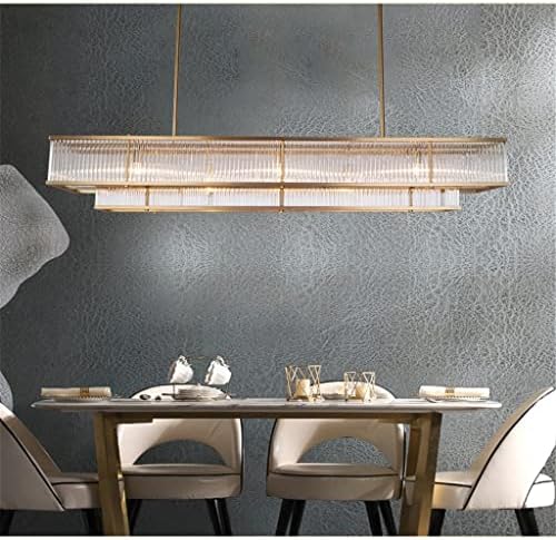 CXXDD amerikan yemek odası Loft E14 Led kolye ışıkları altın Metal düz asılı lamba çubuğu süspansiyon lamba armatürleri (Boyut: