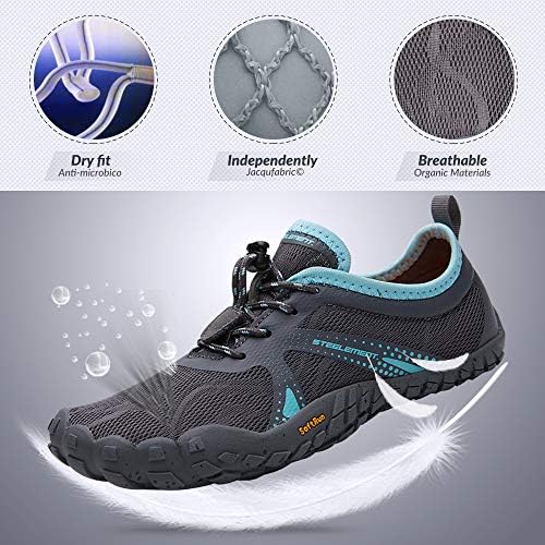 ÇELİK ELEMAN. Kadın Yalınayak Spor Koşu Sneakers Minimalist Ayakkabı Sıfır Damla Açık Yüzmek su ayakkabısı 6 ABD 98-gri-38
