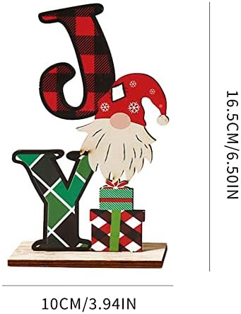 Gyrategirl 3 Pcs Merry Christmas masa Süslemeleri Noel Baba Masa Centerpieces Sevinç Ev Kardan Adam Hediye Ahşap Centerpiece