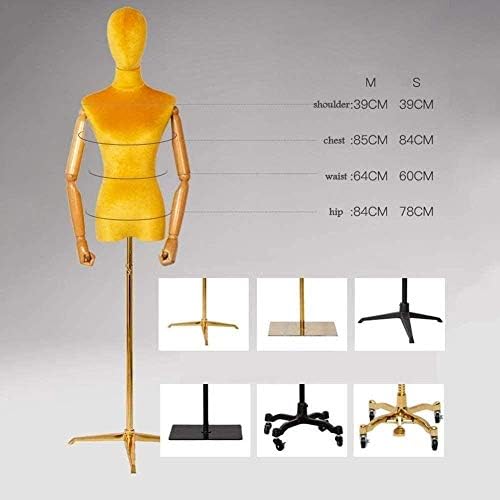 SDKFJ Manken Standı Altın Taban Mankenler Manken Vücut Terzi Terzi Kukla Moda Modelleri Gösterisi Büstü 0701