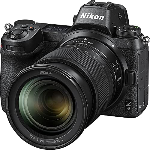 Nikon Z6 Aynasız dijital fotoğraf Makinesi ile Nikon NİKKOR Z 24-70mm f / 4 S Lens + 64 GB Ek Bellek, Kılıf, led ışık, filtreler