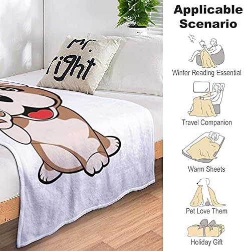 Eğlence battaniyesi Canlı Sevimli Köpek Yavrusu Rahat Yatak kanepe battaniyesi Atmak Battaniye Peluş Battaniye Çocuklar için