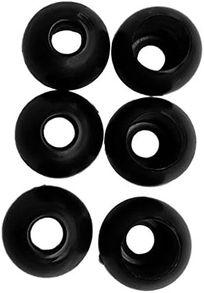 Homyl Paketi 6 Plastik Yuvarlak Top Kilit Sonu Raptiye Tıpalar için 8mm Tek Bungee Halat / Şok Kordon-Siyah