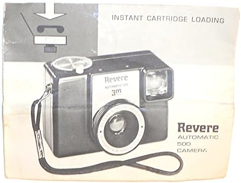 3 m Revere Otomatik 500 Film Kamera Vintage Orijinal Kullanım Kılavuzu Kitapçığı
