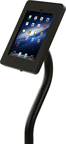 Displays2go Afiş Standı, iPad Kiosk, Çelik, Alüminyum, Plastik Yapılı—Siyah Tablet Ekranlı (IPDSAUJ33)