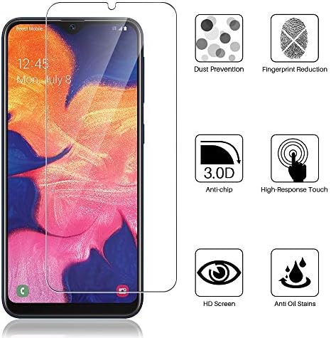 Samsung Galaxy A10e A20e için Uyumlu 3 Paket LK Ekran Koruyucu, Temperli Cam 9H Sertlik, Kasa Dostu, Kurulum Tepsisi-Gri