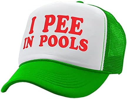 Havuzlara işiyorum-Komik Cesaret Gag Hediye Şakası-Vintage Retro Tarzı Kamyon Şoförü Şapkası Şapka