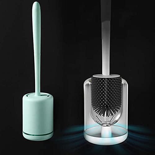 Silikon Tuvalet Fırçası Wc Çabuk Kuruyan Braketi Boşluk Fırça Tutucu ile Düz Kafa Yumuşak Kıllar Temizleme Araçları Banyo Aksesuarları