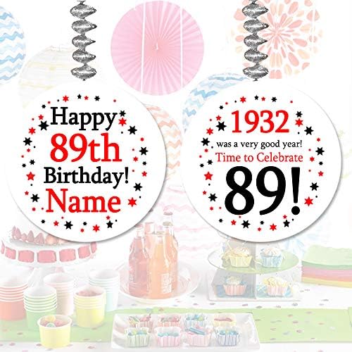 1932 89. Doğum Günü Özel Dangler (3/Paket) Partypro tarafından