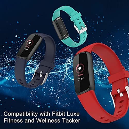 Molıtececool【1PC】 Fitbit Luxe Bantları ile Uyumlu,Ayarlanabilir Yumuşak Silikon Su Geçirmez Yedek Spor Band Kayışı için Fitbit